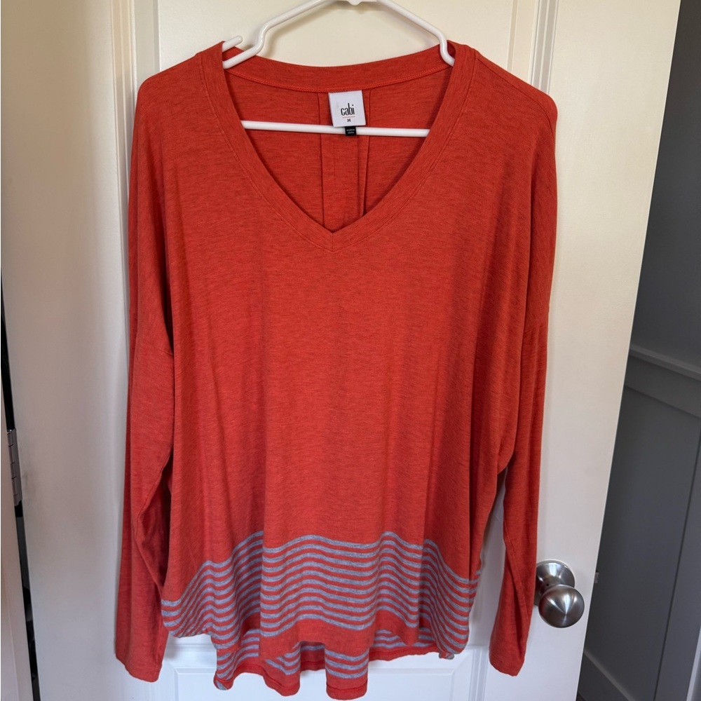 CAbi Women's Red V-Neck Top